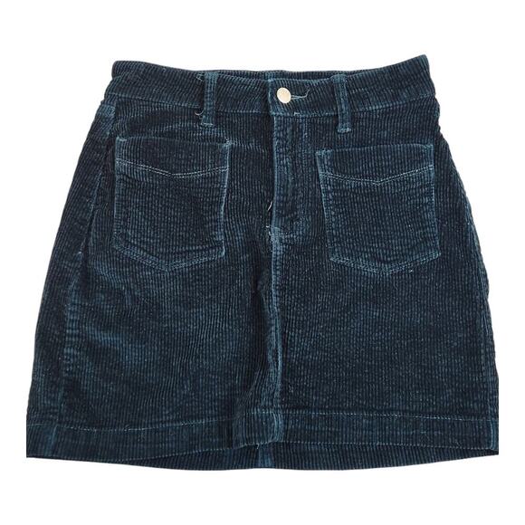 Judy Blue emerald corduroy patch pocket mini skirt sz med JB2813 - Picture 2 of 11